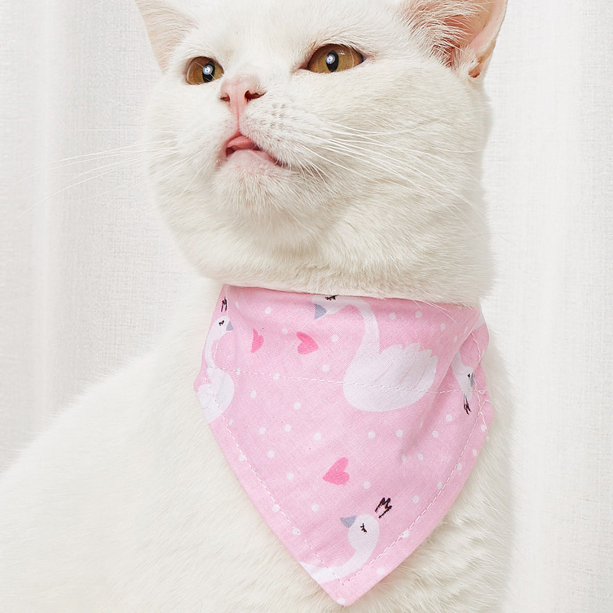 Cute Cartoon Bandana Collar for Dogs & Cats – Soft Cotton, Adjustable Snap Fastening