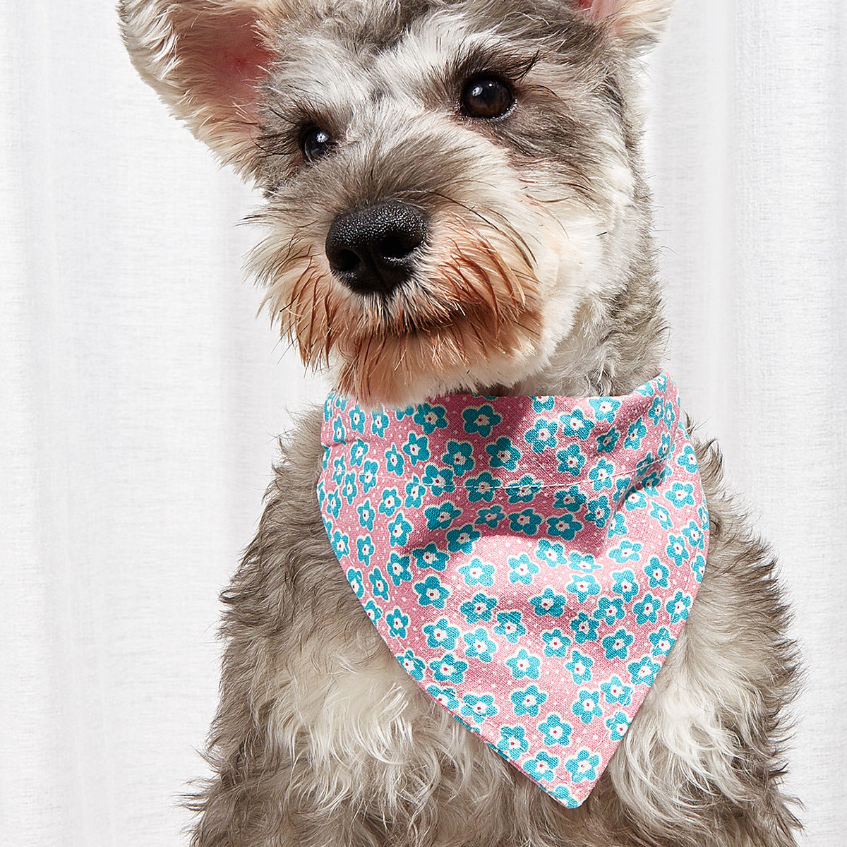 Cute Cartoon Bandana Collar for Dogs & Cats – Soft Cotton, Adjustable Snap Fastening