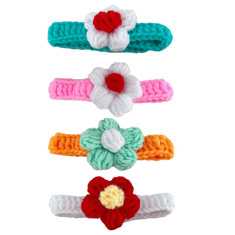 Knitted Pet Collar Scarf – Cosy Winter Necklace for Cats & Small Dogs, Adjustable