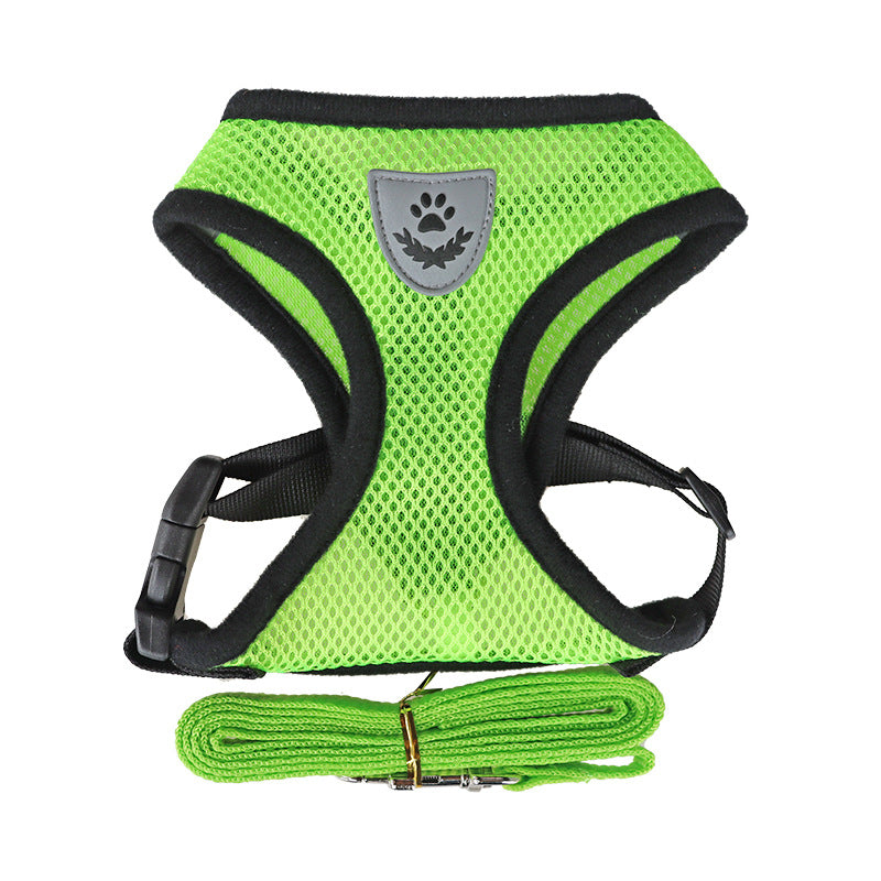 No-Pull Dog Harness & Lead Set – Soft Vest Style, Adjustable, for Small to Medium Dogs