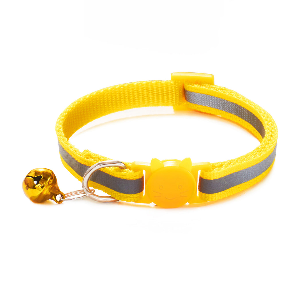 Reflective Cat Collar with Safety Clasp & Bell – Colourful, Adjustable, Lightweight