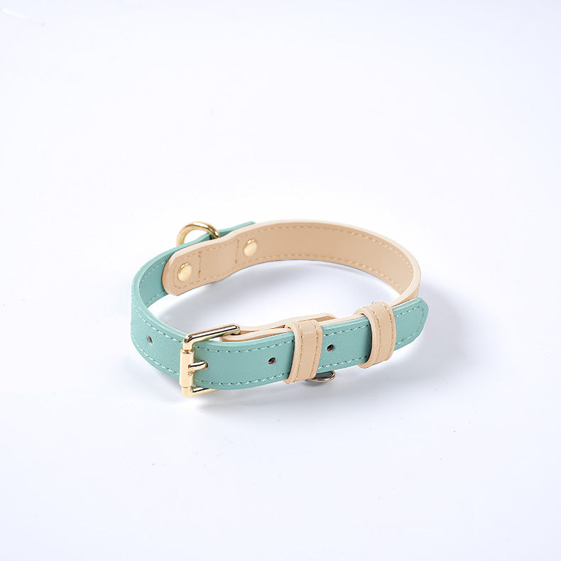 Genuine Leather Dog Collar & Lead Set – For Dogs & Cats