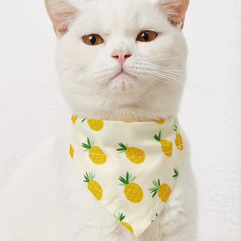 Cute Cartoon Bandana Collar for Dogs & Cats – Soft Cotton, Adjustable Snap Fastening