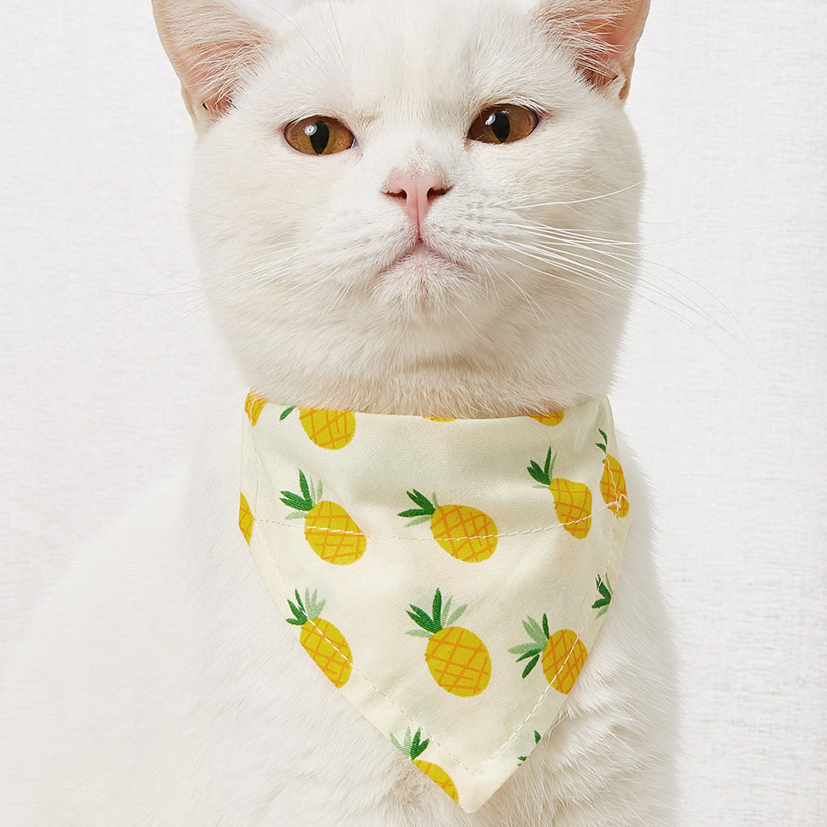Cute Cartoon Bandana Collar for Dogs & Cats – Soft Cotton, Adjustable Snap Fastening