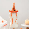 Pet Hair Knit Pumpkin Wizard Hat for Small Dogs and Cats, Halloween Pet Costume, Dog and Cat Hat