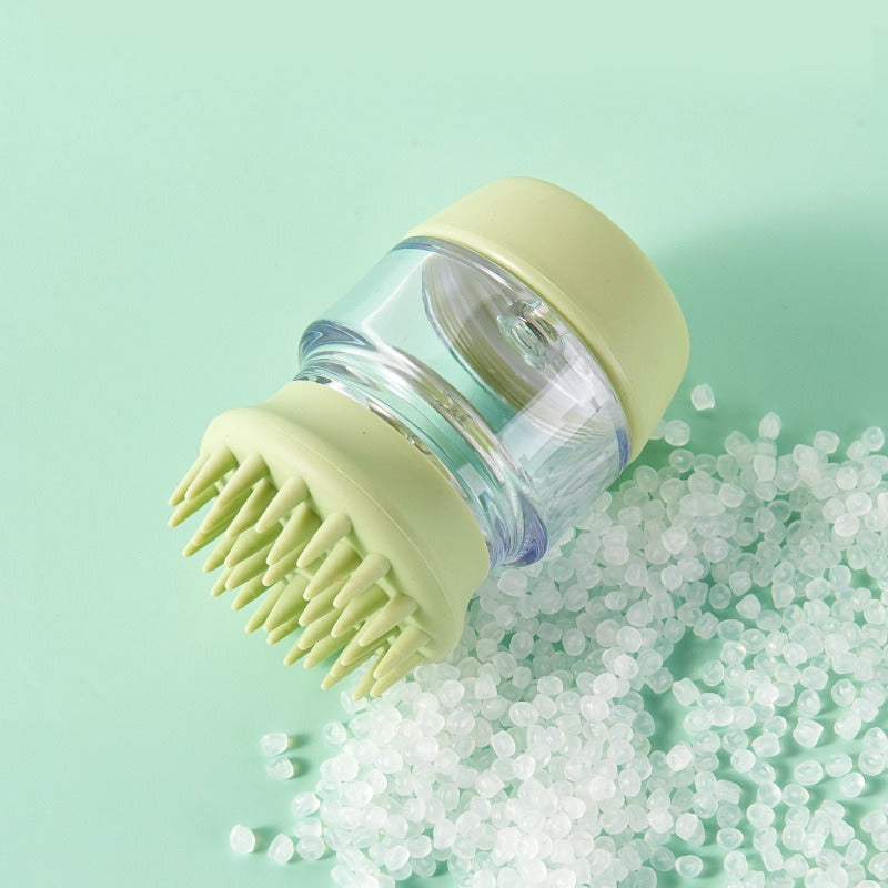 Silicone Pet Bath Brush & Comb – Double-Sided Massage Grooming Tool