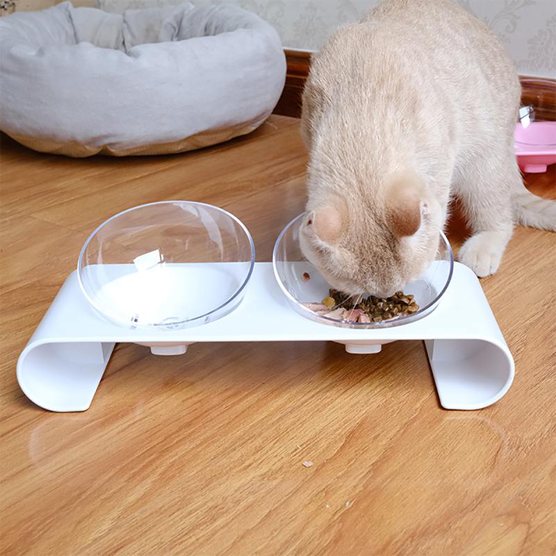 Ceramic Cat Food & Water Bowl Set – Whisker-Friendly, Non-Slip Base, Dishwasher Safe