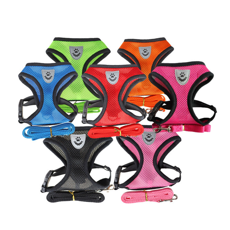 No-Pull Dog Harness & Lead Set – Soft Vest Style, Adjustable, for Small to Medium Dogs