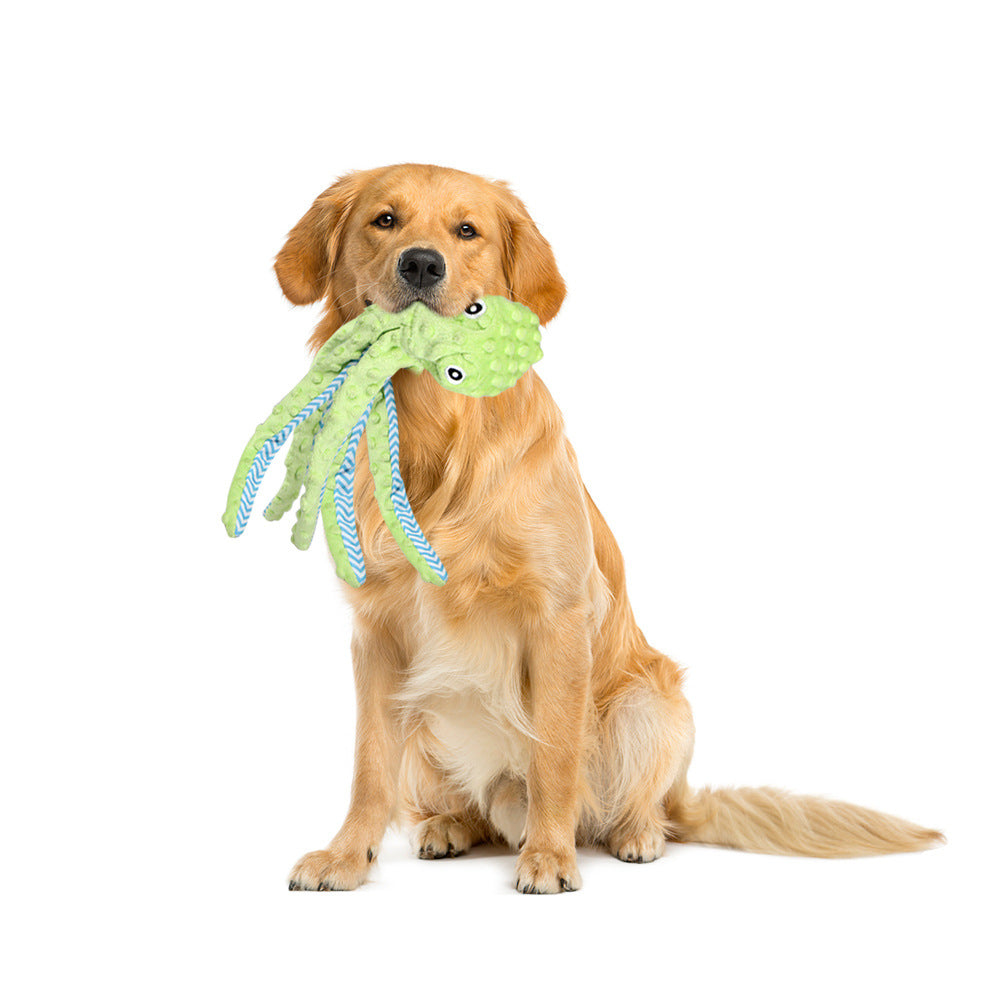 Squeaky Octopus Pet Toy – Interactive Puzzle Biting Toy for Cats & Dogs