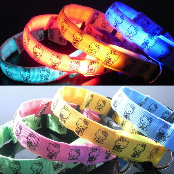 Glow-in-the-Dark LED Dog Collar – Cute & Safe for Small Dogs, Teddy & Toy Breeds
