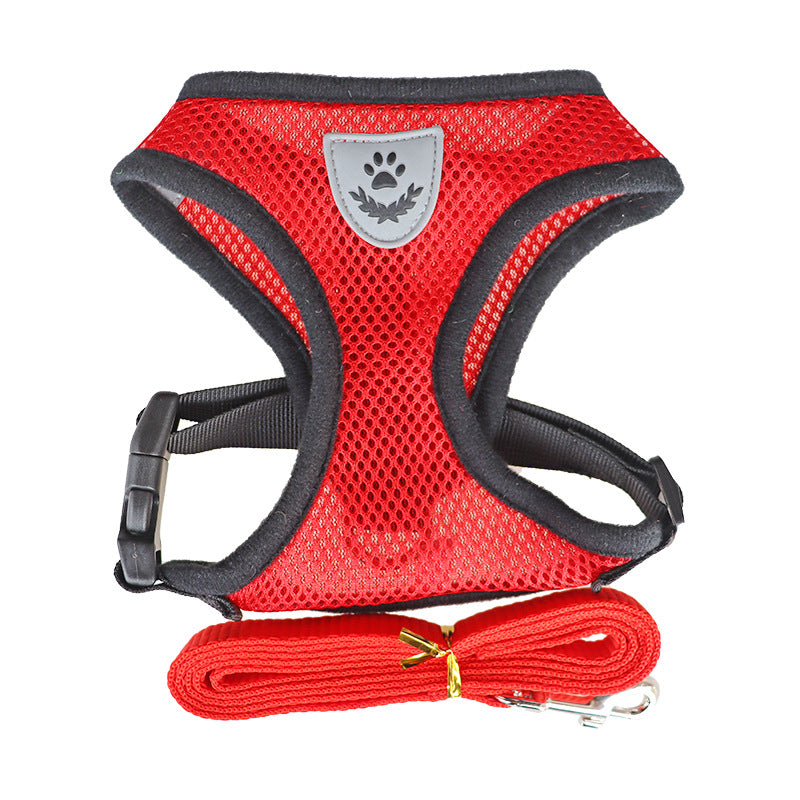 No-Pull Dog Harness & Lead Set – Soft Vest Style, Adjustable, for Small to Medium Dogs
