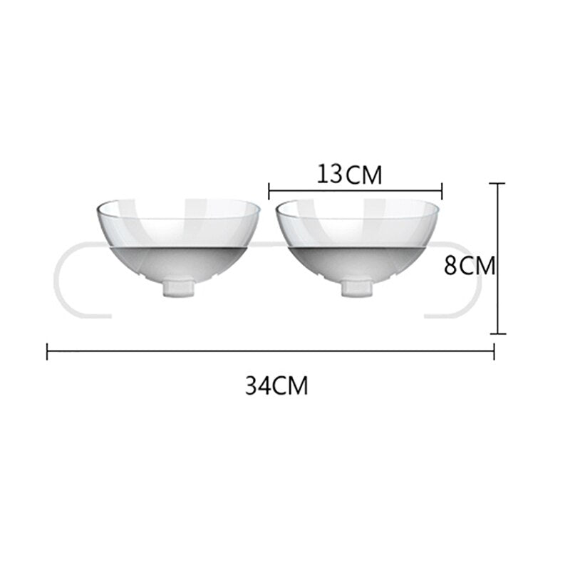 Ceramic Cat Food & Water Bowl Set – Whisker-Friendly, Non-Slip Base, Dishwasher Safe