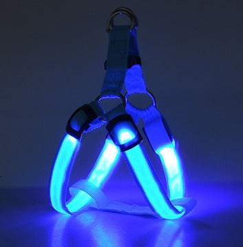 LED Luminous Dog Harness & Lead – Glow-in-the-Dark Safety Strap