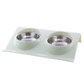 Stainless Steel Double Pet Bowl – Food & Water Feeder for Cats & Dogs