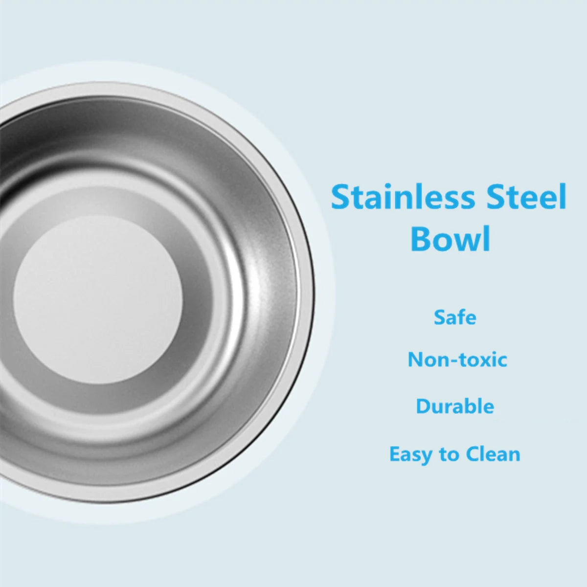 Stainless Steel Double Pet Bowl – Food & Water Feeder for Cats & Dogs