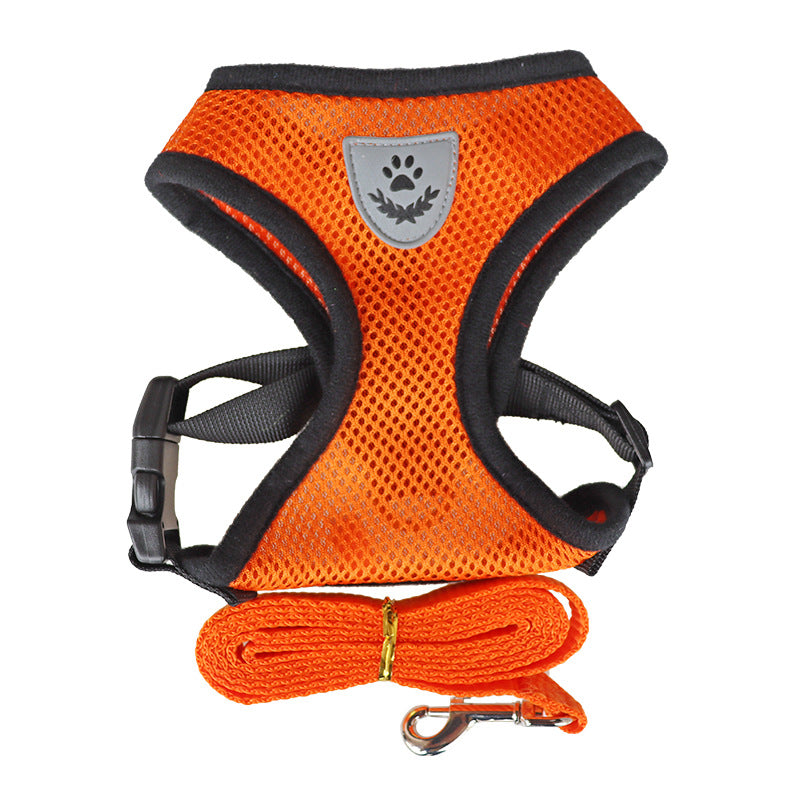 No-Pull Dog Harness & Lead Set – Soft Vest Style, Adjustable, for Small to Medium Dogs