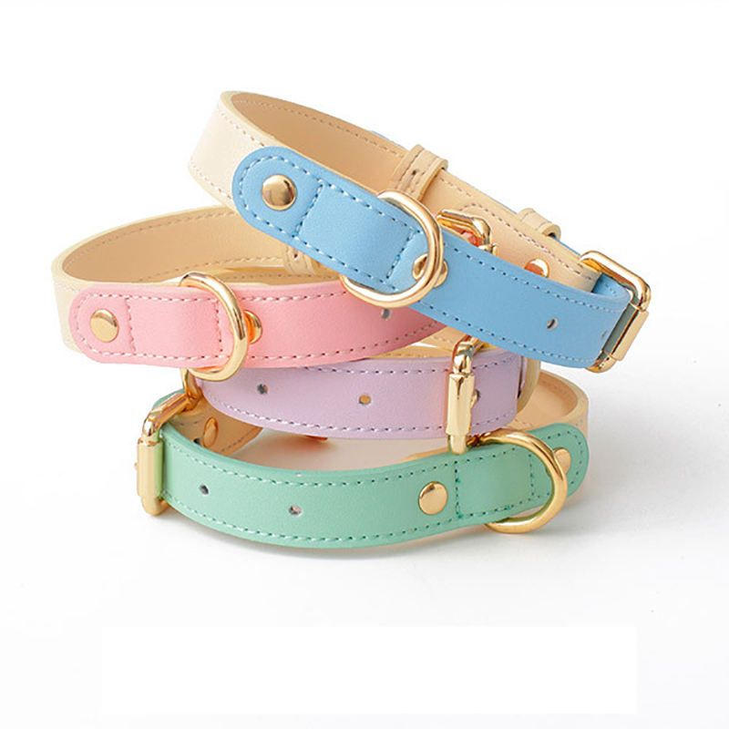 Genuine Leather Dog Collar & Lead Set – For Dogs & Cats
