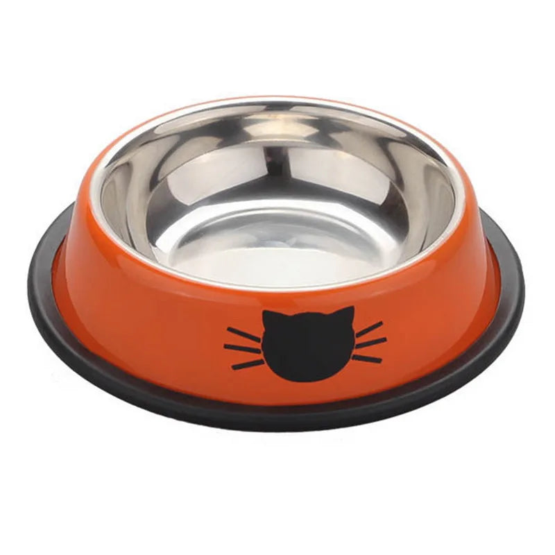Anti-Skid Stainless Steel Pet Bowl – Food & Water Bowl for Cats & Dogs