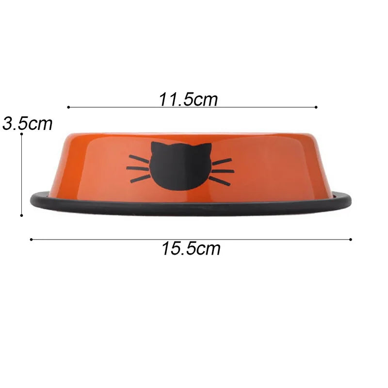 Anti-Skid Stainless Steel Pet Bowl – Food & Water Bowl for Cats & Dogs