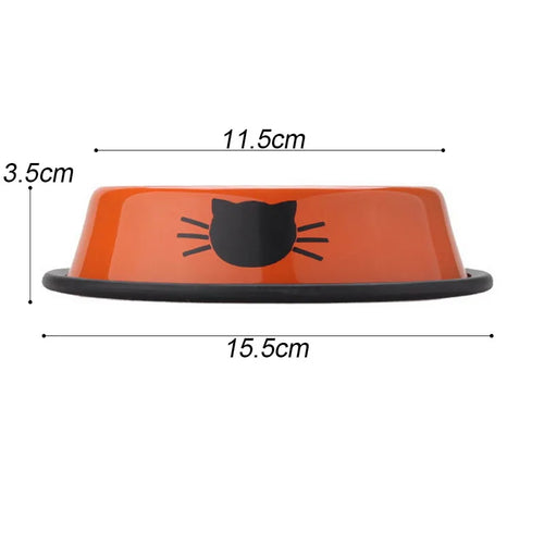 Anti-Skid Stainless Steel Pet Bowl – Food & Water Bowl for Cats & Dogs